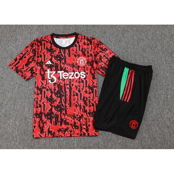 Chandal del Manchester United Manga Corta 2023-24 Rojo - Pantalon Corto